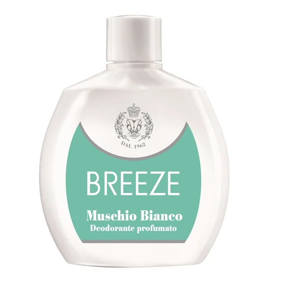 Breeze Muschio Bianco Deodorante Squeeze Senza Gas 100 Ml 1 Breeze Muschio Bianco Deodorante Squeeze Senza Gas 100 Ml