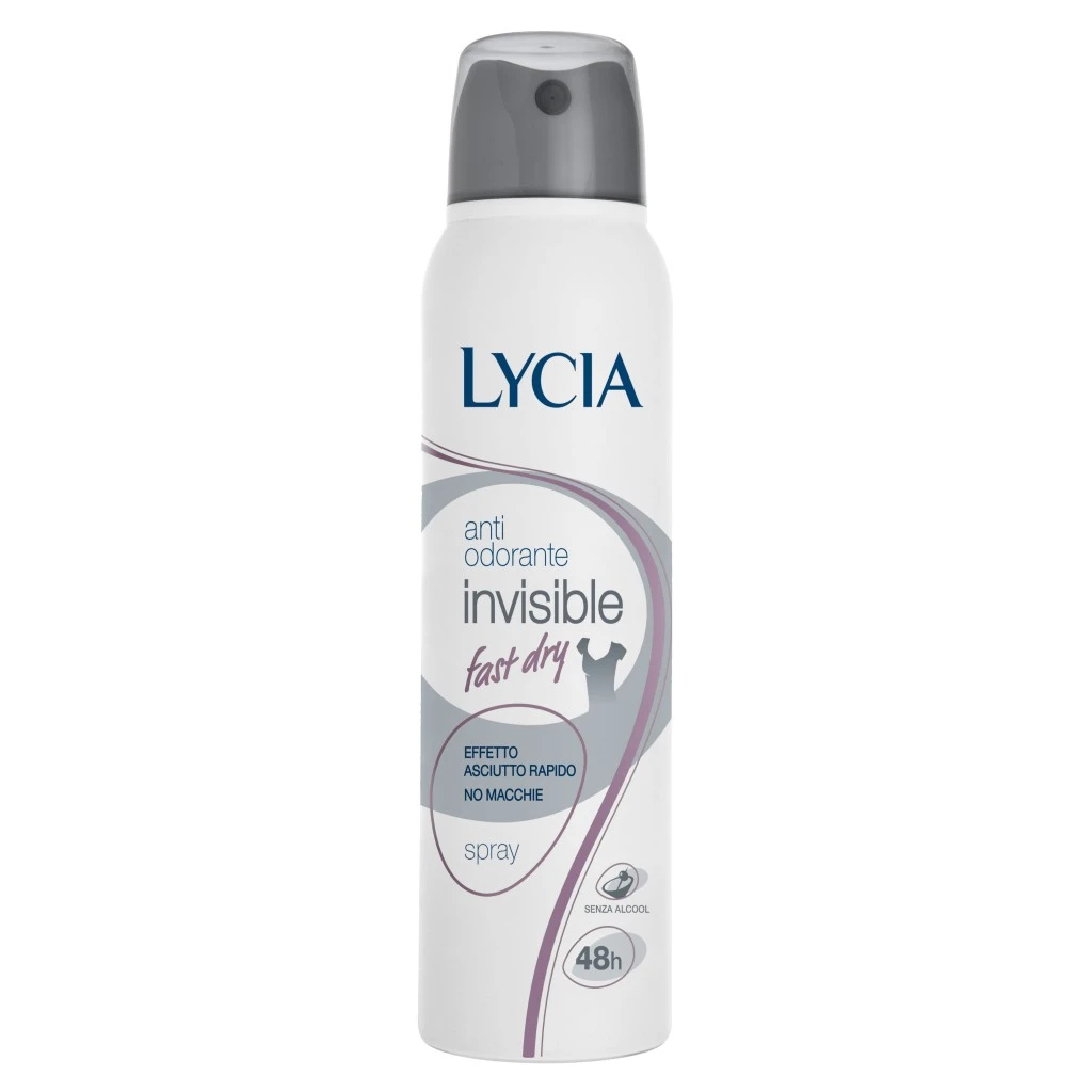 Lycia Deodorante Invisible Fast Dry Spray 150 Ml 1 Lycia Deodorante Invisible Fast Dry Spray 150 Ml