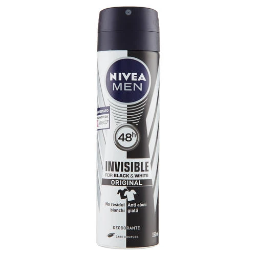 NIVEA Deodorante Spray For Men Black&white Invisible 150ml 1 NIVEA Deodorante Spray For Men Black&white Invisible 150ml